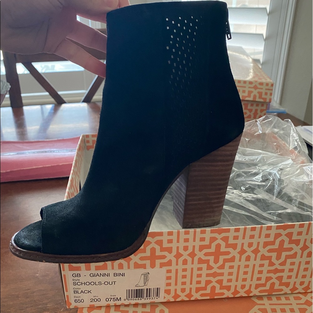 Gianni Bini open toed booties.